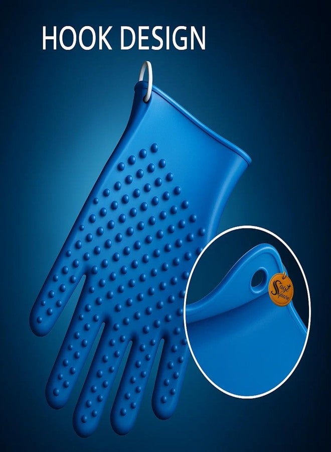 سايج سكوير قفاز تنظيف الشعر من السيليكون الكامل من سيج سكوير، 25 سم، للكلاب والقطط | مطاط مرن للعناية بالحيوانات الأليفة بشعيرات ناعمة | يزيل الشعر المتساقط والأوساخ | قفاز استحمام قابل للغسل | يناسب كلتا اليدين | قد يختلف اللون - Image 5